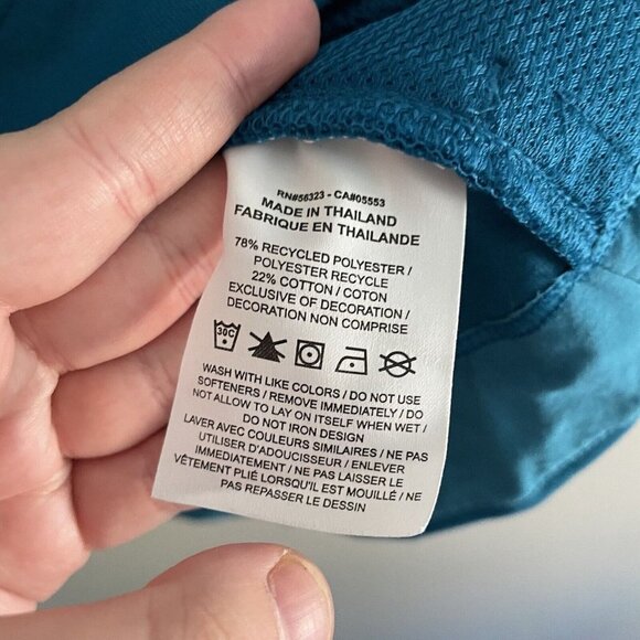 Nike Dri-Fit Women S Blue Mock Neck Zip Back UV Fairway Midlayer Golf Pullover - Picture 9 of 9